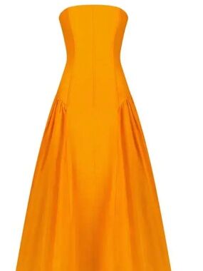 Lela Rose Taffeta Strapless Full Skirt Dress Size 4